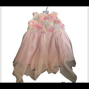 CAT &JACK Girls' Rainbow Rosette Fairy Hem Dress In Powder Pink, 18 months